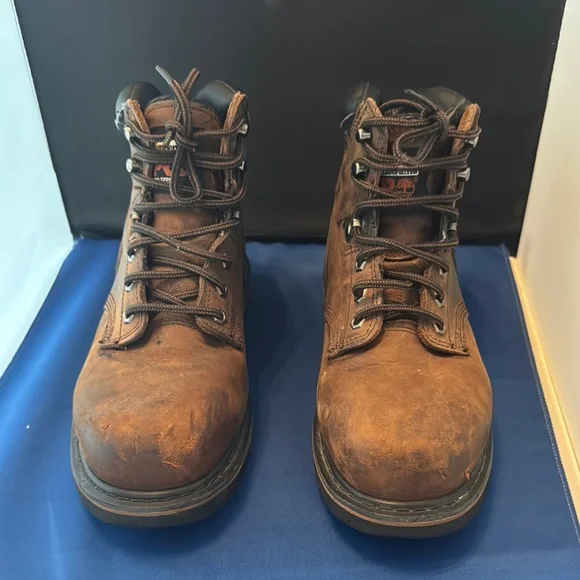 Timberland Brown Leather Steel Toe Lace Up Boots Size 9.5 Amazon.com: Timberland PRO Men main image 3